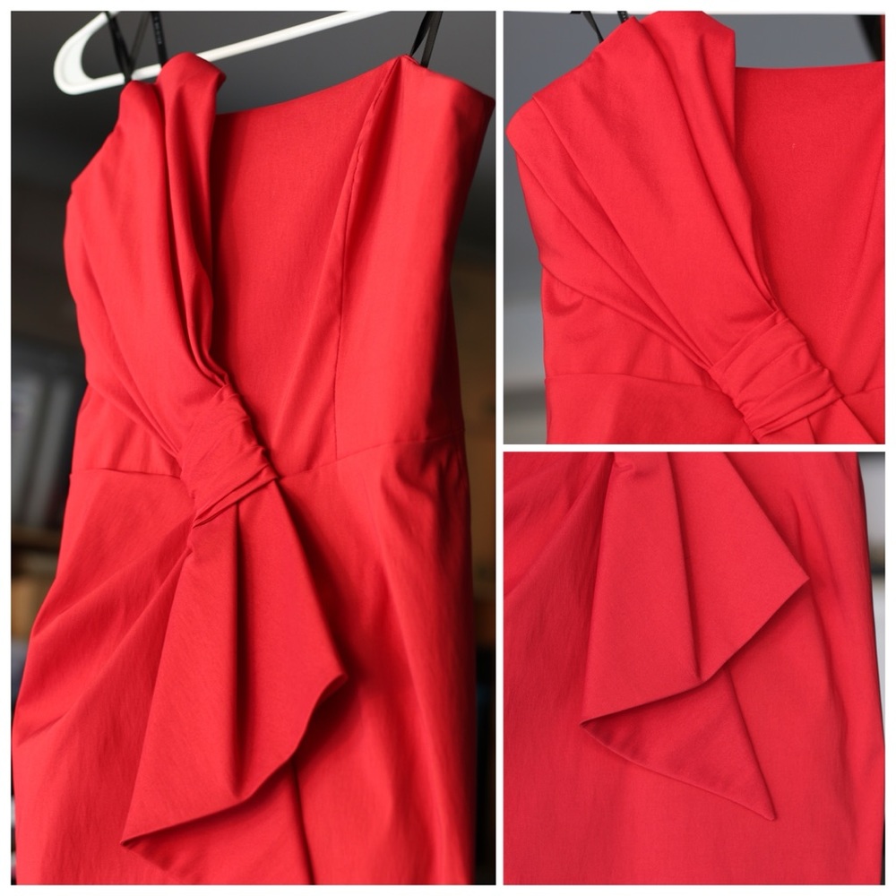 {David Meister} Lady in Red dress